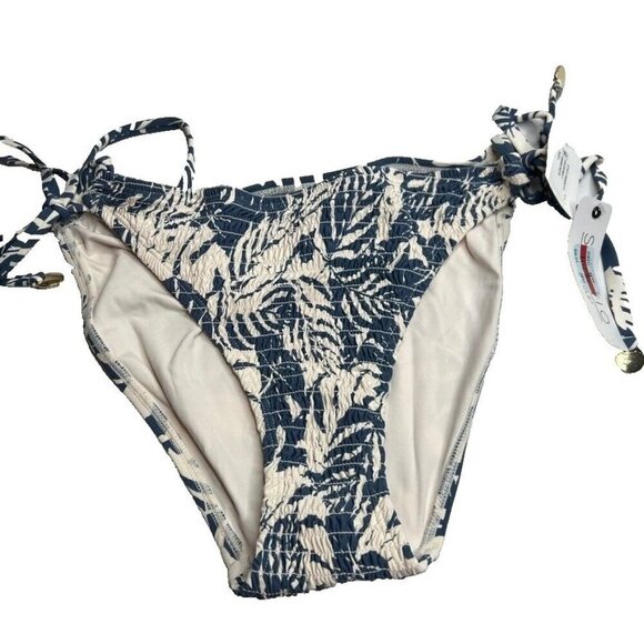 STUDIO Anne Cole $58 Smocked Tie Side Bikini Bottom Size L - Picture 2 of 7